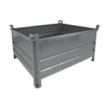 Egymásra rakható, zárt falú tároló, 1 000x1200x600mm , teherbírás 2000 kg