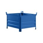   Egymásra rakható, zárt falú tároló, 800x1000x600 mm, teherbírás 500 kg