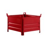 Egymásra rakható, zárt falú tároló, 800x1000x600 mm, teherbírás 1000 kg