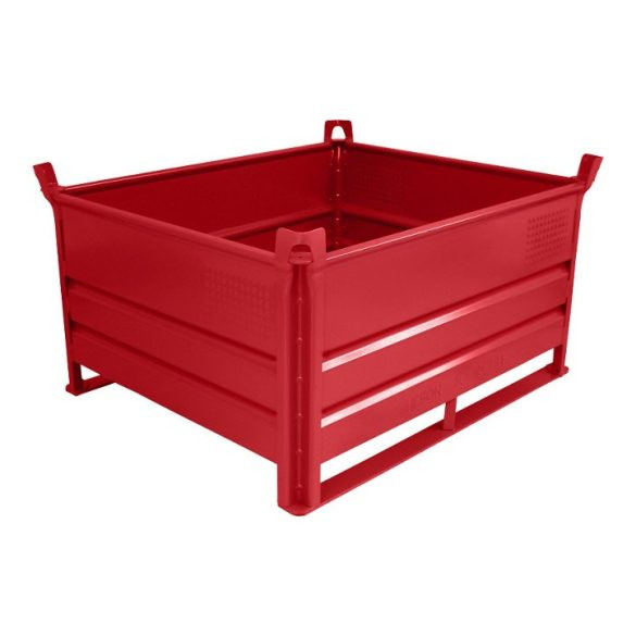 Egymásra rakható tároló talpakkal, 1000x1200x500 mm, teherbírás 1000 kg