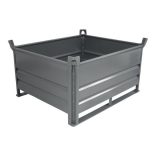 Egymásra rakható tároló talpakkal, 1000x1200x500 mm, teherbírás 1000 kg