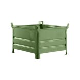 Egymásra rakható tároló talpakkal, 800x1000x608 mm, teherbírás 2000 kg