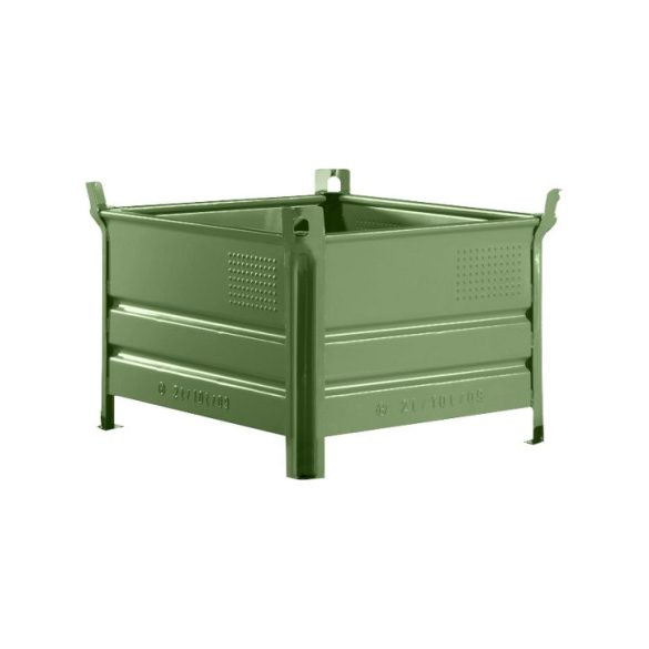 Egymásra rakható tároló talpakkal, 800x1000x608 mm, teherbírás 2000 kg