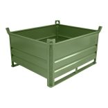 Egymásra rakható tároló talpakkal, 1000x1200x608 mm, teherbírás 2000 kg