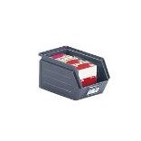 Nyitott tárolódoboz acéllemezből, térfogat 2,6 liter, 148x240x130 mm, festett