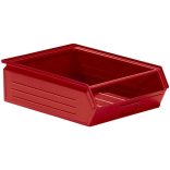 Nyitott tárolódoboz acéllemezből, térfogat 16 liter, 310x447x145 mm, festett