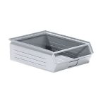   Nyitott tárolódoboz acéllemezből, térfogat 16 liter, 310x447x145 mm, horganyzott