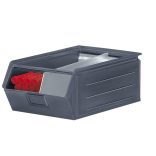 Elöl nyitott acéllemez láda 515x310x200 mm, 23 L, festett 