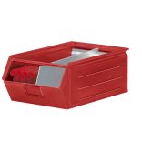 Elöl nyitott acéllemez láda 515x310x200 mm, 23 L, festett 