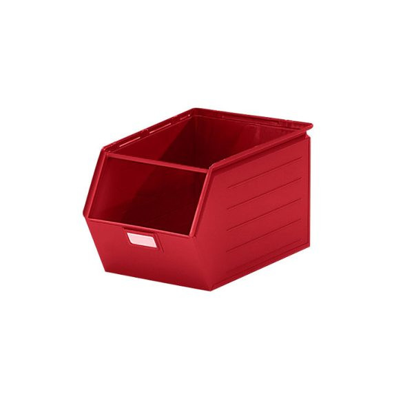 Elöl nyitott acéllemez láda 37 L 544x310x300 mm, festett