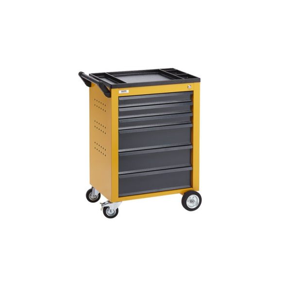 Szerszámkocsi, 6 külön reteszelhető fiók,  630x410x930 mm
