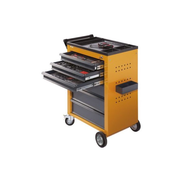 Szerszámkocsi, 6 külön reteszelhető fiók,  630x410x930 mm