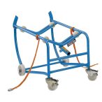   Hordóbillentő kocsi 200 literes hordóhoz, hordótartó 4 műanyag görgővel, olajfelfogó tálca nélkül