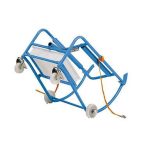   Hordóbillentő kocsi 200 literes hordóhoz, hordótartó 4 műanyag görgővel, olajfelfogó tálcával