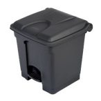   Pedálos hulladékgyűjtő, antibakteriális kivitel, űrtartalom 30 l, ma x szé x mé 435 x 400 x 410 mm, fekete