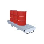   Acél felfogótálca,  2 400 x 800 x 285 mm, tűzihorganyzott, rácsrostéllyal