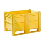   Nagyméretű polietilén tartály konténer 1200x800x740 mm (sárga) 500 L