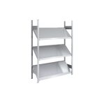   Ferdepolcos horganyzott állvány, alapállvány, mélység 600 mm, polcszélesség 1300 mm, állványmagasság 2000 mm, horganyzott