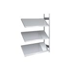   Ferdepolcos horganyzott állvány, bővítő állvány, mélység 600 mm, polcszélesség 1300 mm, állványmagasság 2000 mm, horganyzott