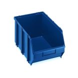 Elöl nyitott összekapcsolható tárolódoboz 210x341x167 mm (kék) ( 10 db/cs)