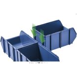 Elöl nyitott összekapcsolható tárolódoboz 307x500x190 mm (kék) ( 4 db/cs )