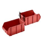 Elöl nyitott összekapcsolható tárolódoboz 307x500x190 mm (kék) ( 4 db/cs )