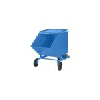   Billenthető tároló ömlesztett árukhoz, tömörgumi abroncsokkal, villafészkek nélkül, térfogat 0,4 m³