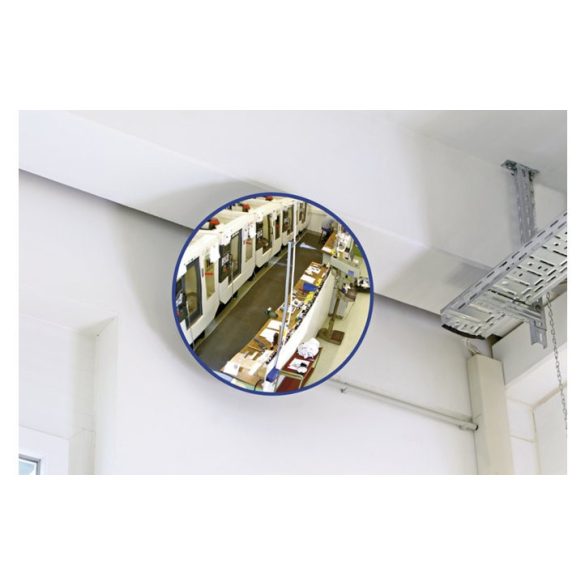 Kerek tükör teleszkópos fali karral, fix rögzítéshez, tükör Ø 700 mm, max. megfigyelési távolság: 9 m