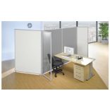 Válaszfal, filc, világosszürke keret, 1300 x 1950 mm