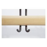 Öltözőpad, egyoldalas, bükkfa, 2 000 mm, 8 kettős akasztó 