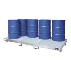   Acél felfogótálca, 2650x1300x210 mm,  tűzihorganyzott, , rácsrostéllyal