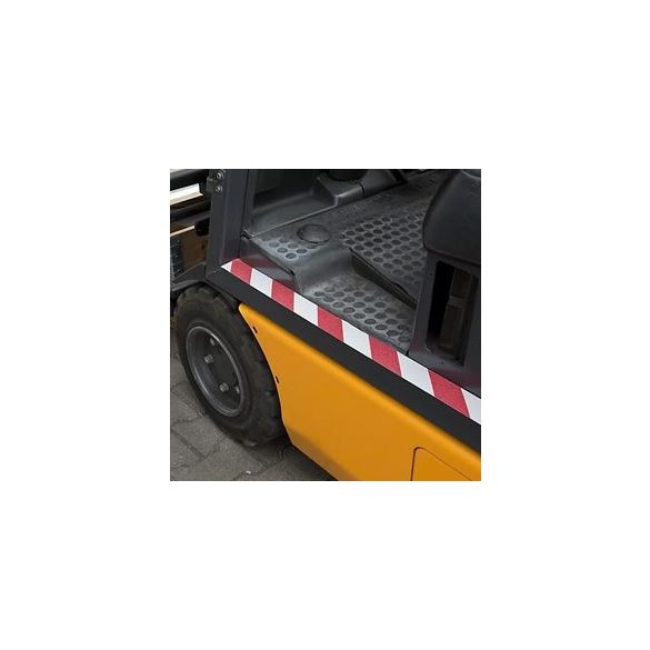 Öntapadó csúszásmentes szalag, 18,3 m szélesség 50 mm (piros-fehér)