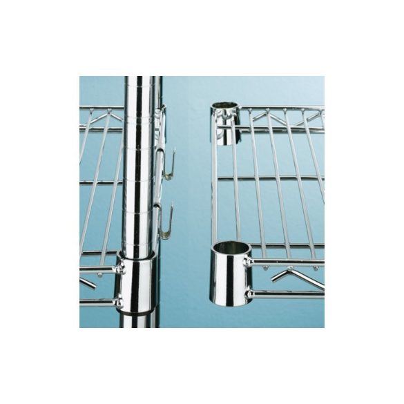 Higénikus krómozott rácsos kieg. állvány 4 db 250 kg / polc 910x610x1370 mm
