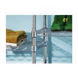 Higénikus krómozott rácsos állvány 5 db 250 kg / polc 910x610x1880 mm