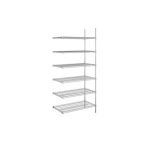   Higénikus krómozott rácsos kieg. állvány 6 db 250 kg / polc 910x610x2180 mm