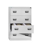   EK függőmappa-tároló szekrény 2 pályás 4 fiókkal  842x620x1296 mm (Előlap színe: világosszürke RAL 7035)