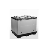 Összecsukható polipropilén kartonplaszt konténer 1200x1000x1000 mm 895 L