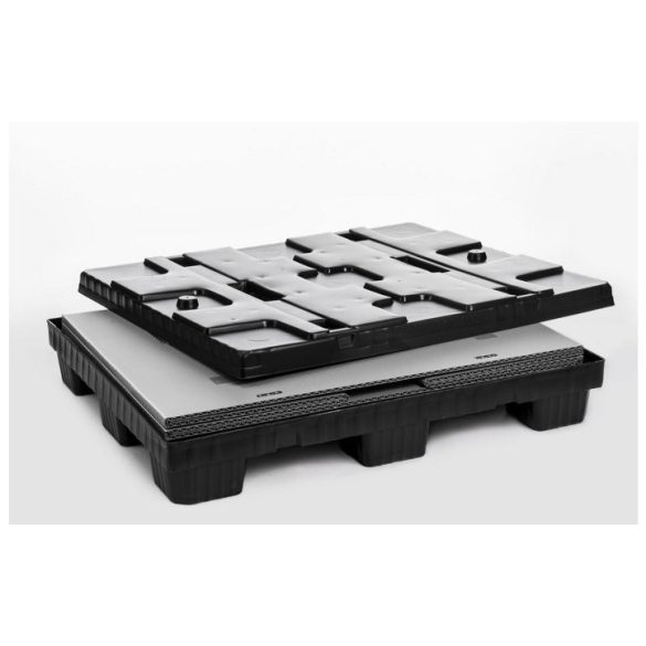 Összecsukható polipropilén kartonplaszt konténer 1200x1000x1000 mm 895 L