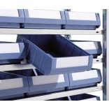 Kapcsolható alap állvány 1060x336x2000 mm 96 dobozzal, 12 polc