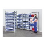 Kapcsolható bővítő állvány 1006x336x2000 mm 96 dobozzal, 12 polc, 