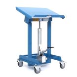 Állítható, dönthető ládatároló kocsi (pedálos hidraulikával)