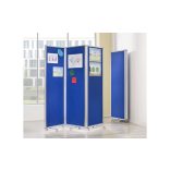 Prezentációs fal, összehajtható és mobil, 1800 x 1810 x 370 mm