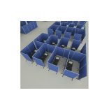 Térelválasztó, textil felülettel, 1800 x 1250 x 350 mm 