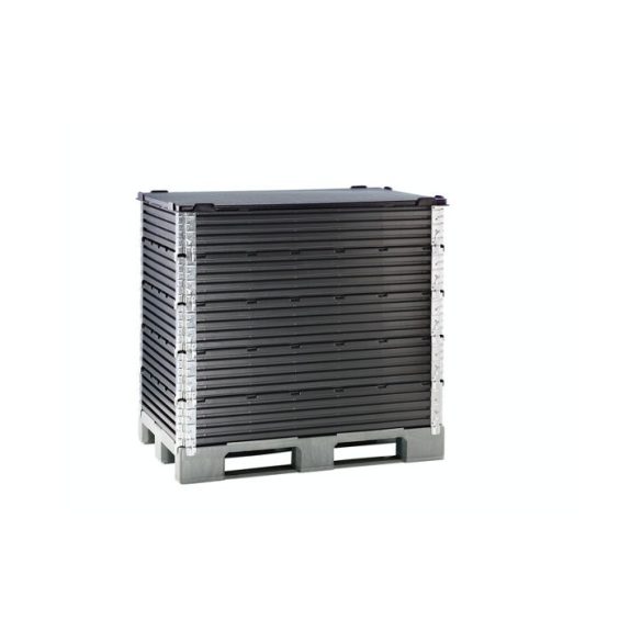 Műanyag raklapkeret, 1200 x 800 mm-es raklaphoz, 4 zsanérral (2 db / csomag) 