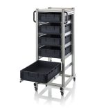  Rendszerkocsi ESD Euro Tárolóládákhoz 600x400 Magasság 1340 mm