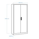 MB Fém irattároló szekrény 4 polccal 1000x420x1980 mm