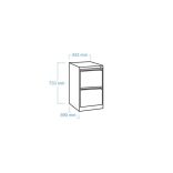 MB Függőmappa-tároló szekrény 2 fiókkal 433x590x733 mm (FILE 2)