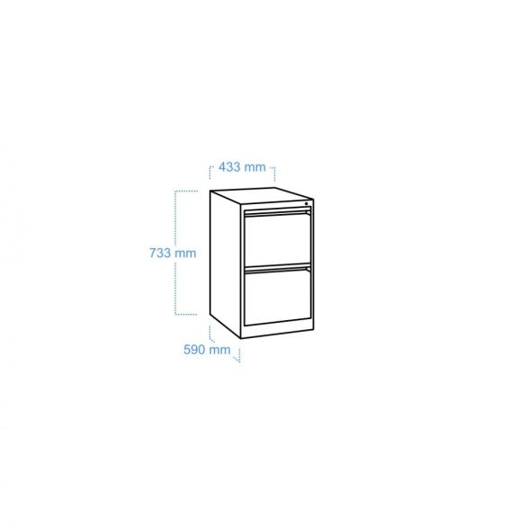 MB Függőmappa-tároló szekrény 2 fiókkal 433x590x733 mm (FILE 2)