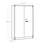MB Tűzbiztos szekrény 4 polccal 1200x500x1950 mm