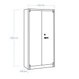 MB Tűzbiztos szekrény 4 polccal 930x500x1950 mm